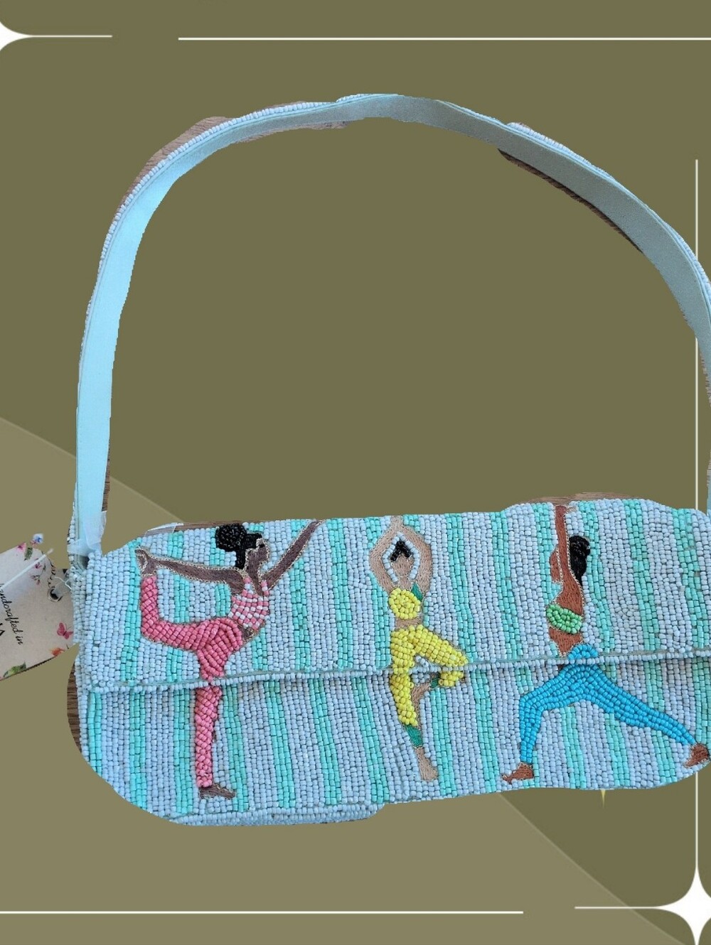 ✨ Viral Hand beaded Namaste Yoga Shoulder Bag Purse